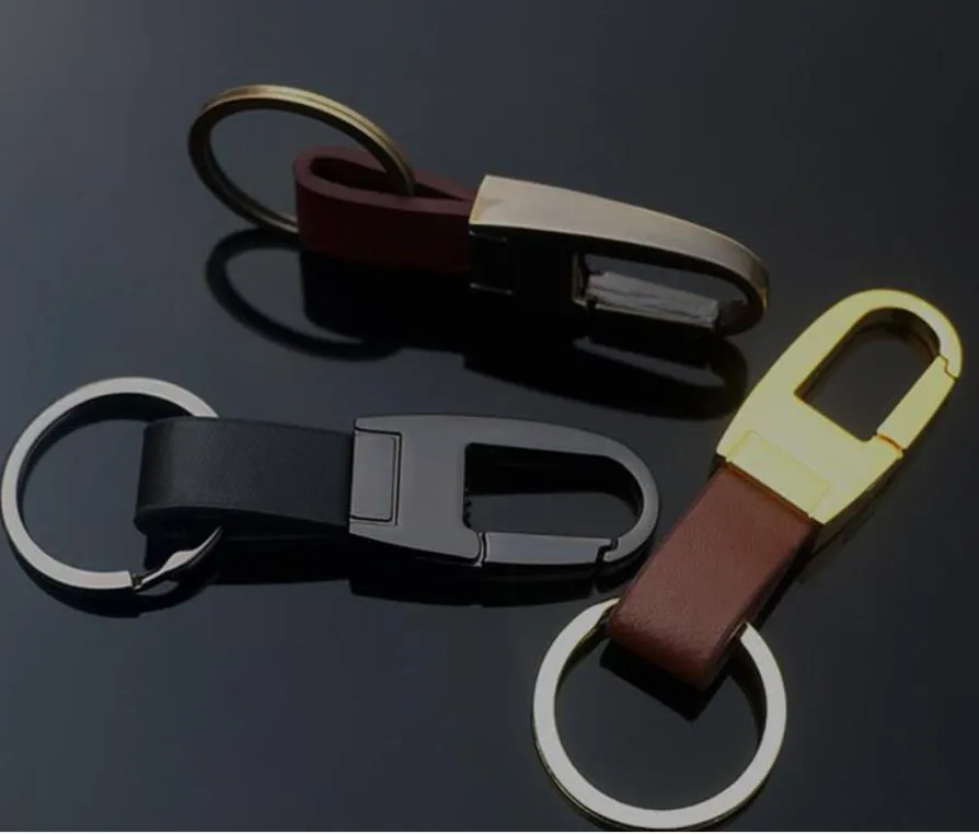 Nowa Moda Skórzana Kluczko Mężczyźni Kobiety Metal Talii Brelok Ładny Prezent Key Ring