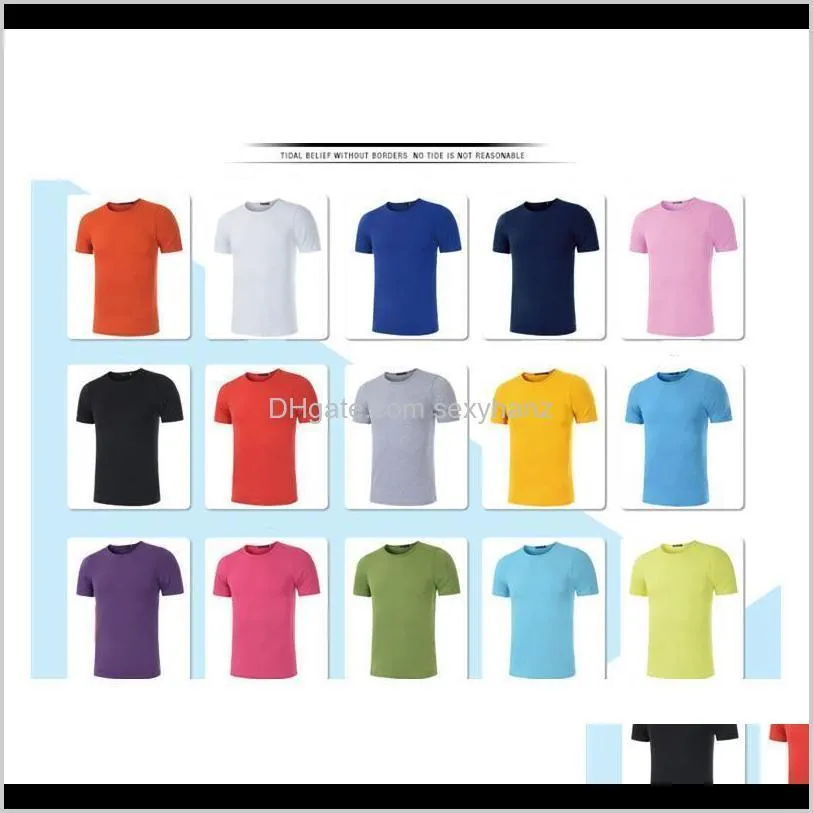 mrmt 2020 brand new men`s t-shirt pure color short sleeve t-shirt for male round collar modal top qylxli