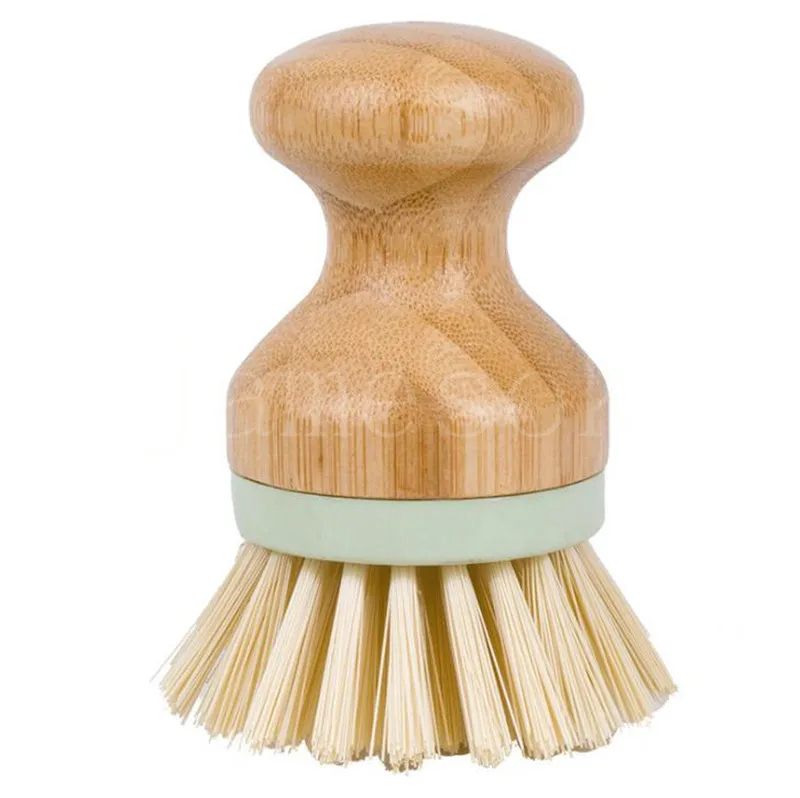 Coconut Mini Scrub Brush Bamboo Dish Scrubber