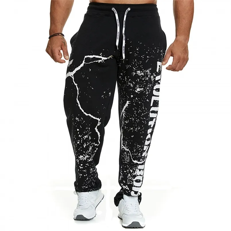 Koşu Koşu Pantolon Erkekler Pamuk Yumuşak Vücut Geliştirme Joggers Sweatpants Harem Uzun Pantolon Fitness Spor Eğitim Pantolon 211112