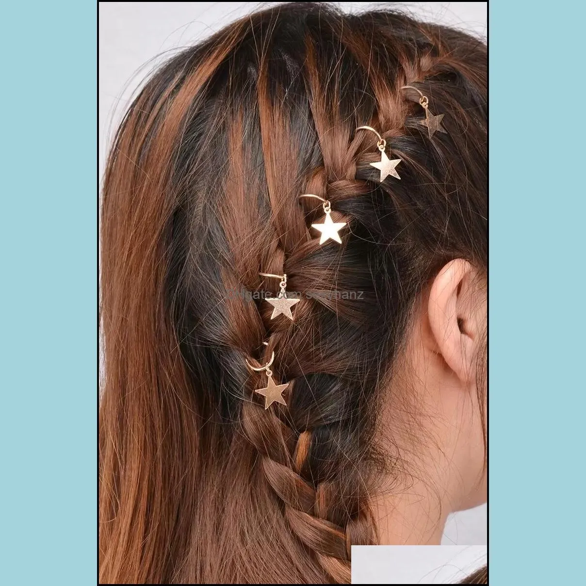 Pinces à cheveux Barrettes Bijoux Coiffure Géométrie Épingle À Cheveux Sale Tresse Ornements Fille Charme Outils Maquillage Beauté Mariage Hip-Hop Ae Drop Deliv