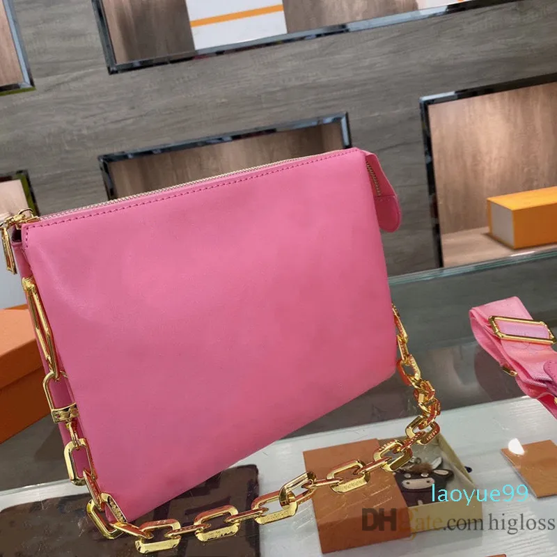 Coussin PM Pink/Purple Bag Ins Nikiminaj Puffy Borsa in pelle di agnello 5 colori Fashion Gold Chain Baguette Crossbody Borse sotto le ascelle Capsule Collect