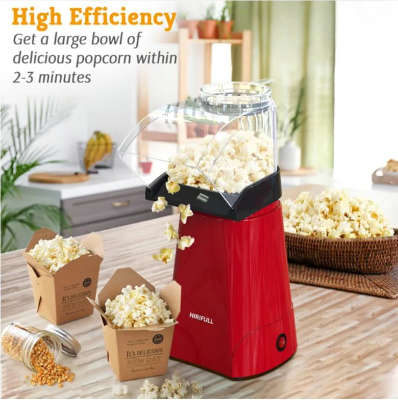 Hot Air Oil-Free Popcorn, Popper Electric Machine Snack Maker 1200-W