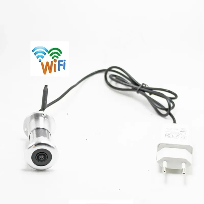 IP-kameror Dörrögonhål Säkerhet 2mp HD 1.56mm Lens Wide Angle Fisheye CCTV Network Mini Peephole WiFi-kamera P2P TF-kort