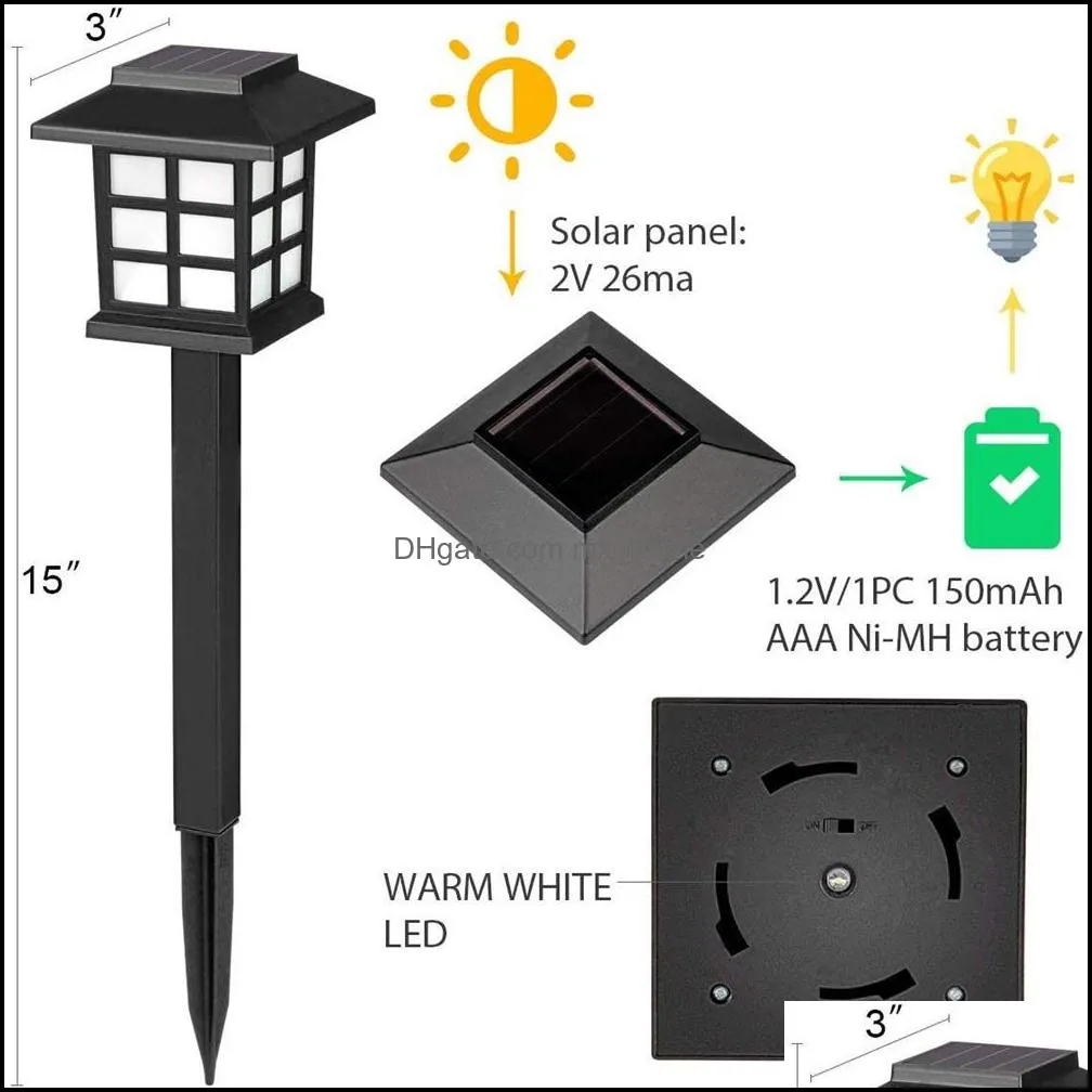 Festive supplies 2/4/6/8Pcs Led Solar Pathway Lighting Waterproof Outdoor Lamp For Garden/Landscape/Garden/Terrace/Oprit/Walking Bridge