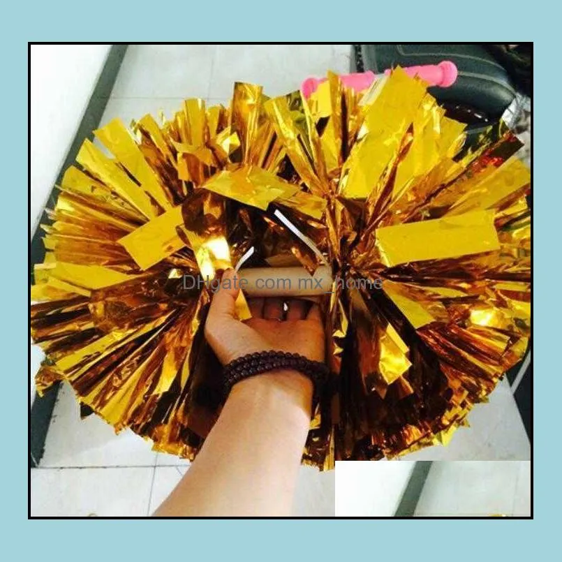 Event Other & Party Supplies High Quality Carnival Cheering Pom Poms Plastic Handle Cheerleading Flower Dance Hand Ball Sports Cheerleaders