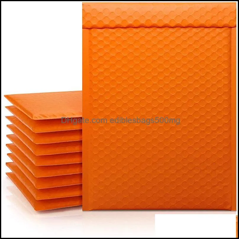Packing Bags Mailing 50PCS Orange Bubble Padded Envelopes For Mailer Gift Packaging Self Seal Courier Storage Bag Mail Shipment