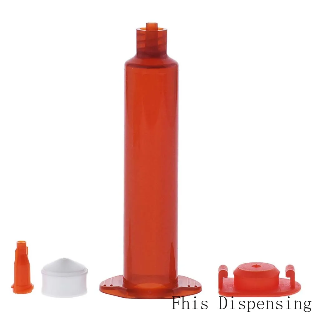 Air Distribution 10cc UV Amber Adhesive Syringe Vat Mouw Piston Eind Caps Top Hoeden