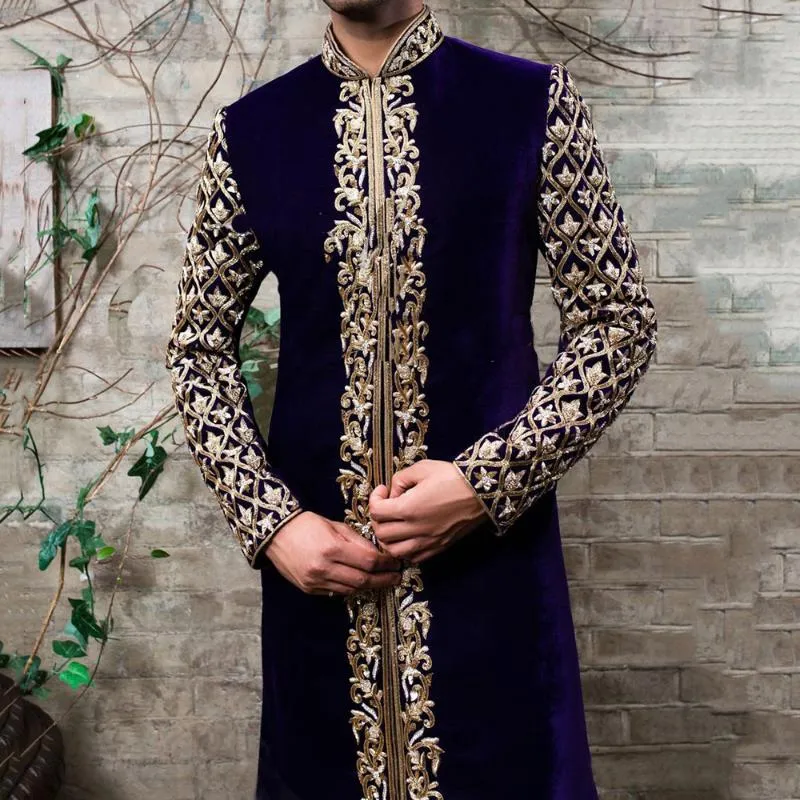 men elegant abaya dress Cobalt Blue - Salima Simply Elegant Basic Abaya by BintQ