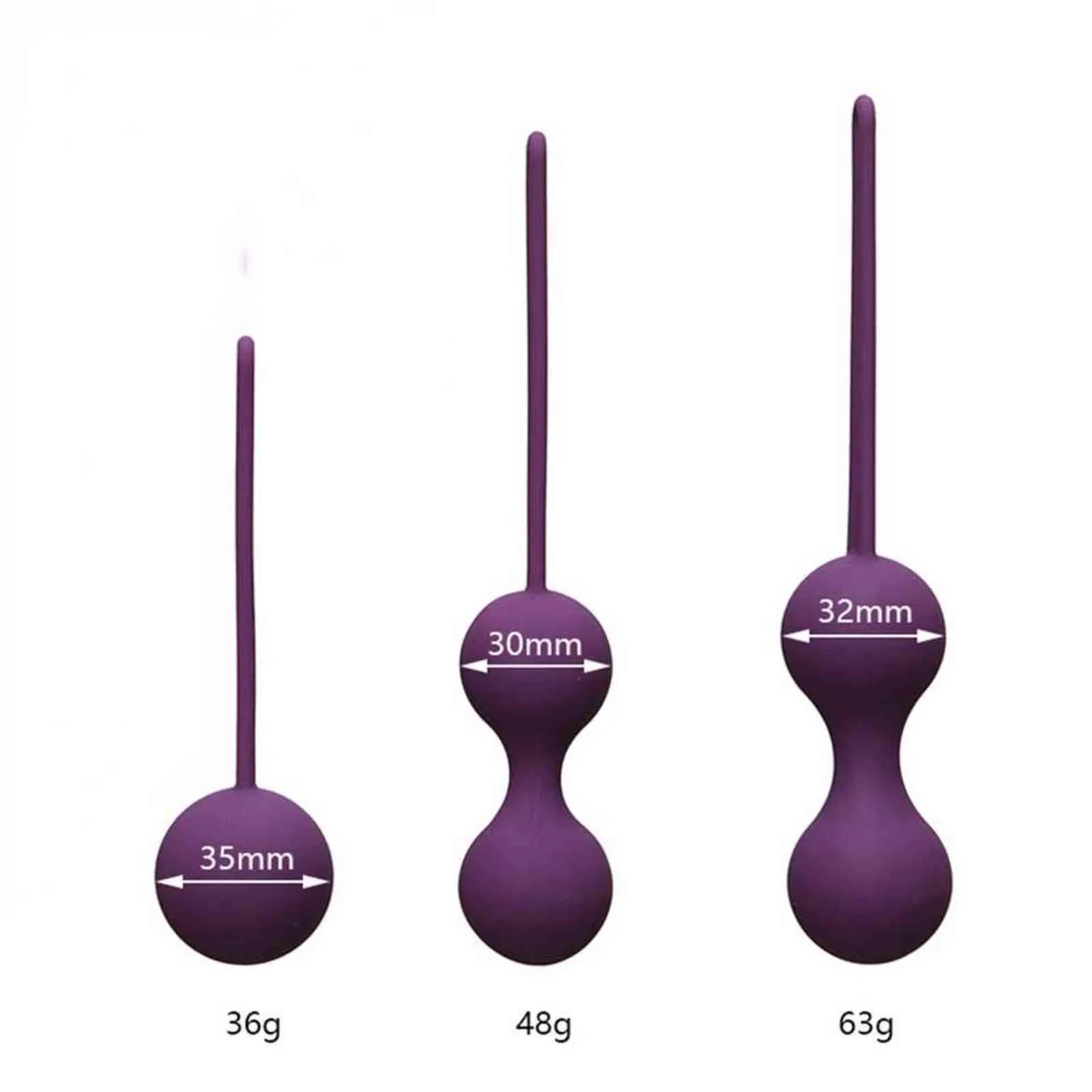 NXY Eggs Safe Silicone Smart Ball Vibrator Ben Wa Vagina Tighten Exercise Machine Sex Toy for Women Vaginal Geisha 1124