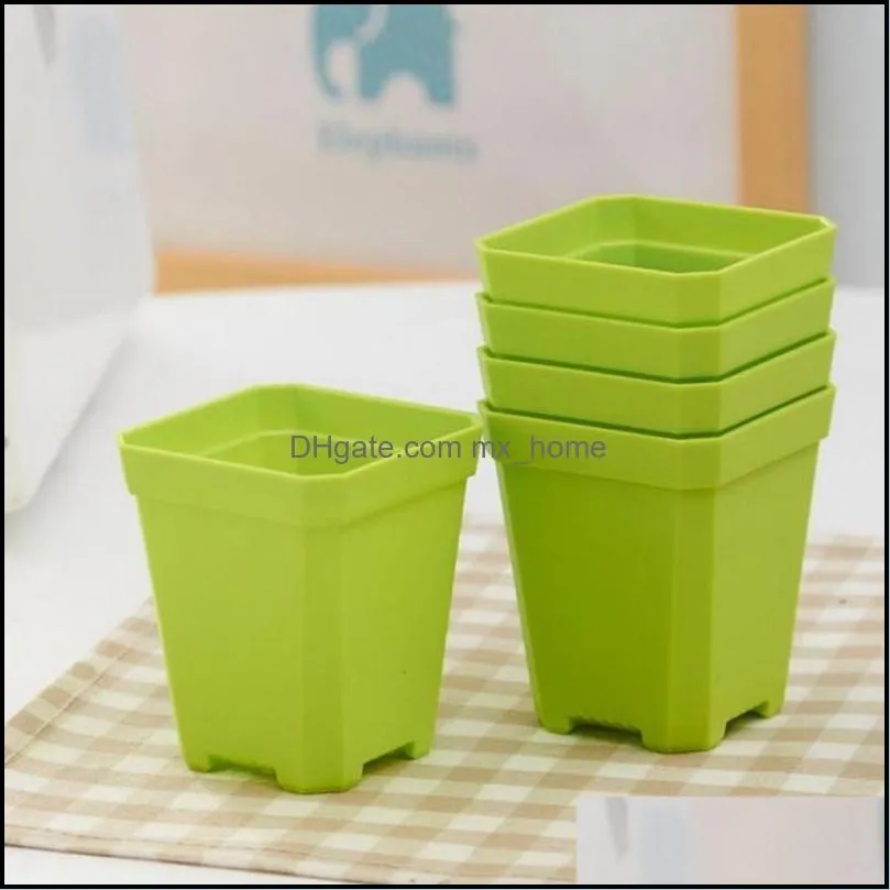 Wholesale High Quality thick Colorful Square mini Flower Pot charm planting for Home Garden Decoration home Chamber tables decor
