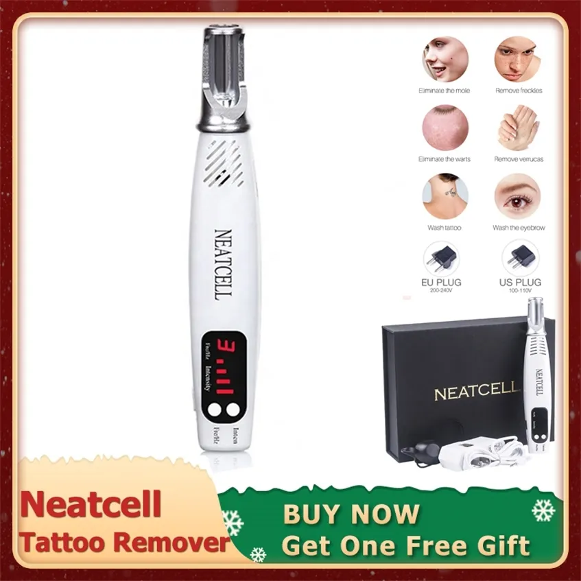 BJI Neatcell Tattoo Remoção Laser Caneta Removendo a pele Tag Scard Sarda Mole Sobrancelha CE FCC Máquina Portátil Mini Picosecond 220224