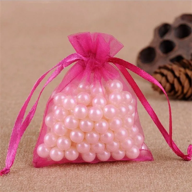 2021 new Organza Sheer Gift Candy Bags Wedding Favor Organza Pouch Jewelry Party Xmas Gift Bags 5x7cm,7X9CM,9x12cm,10x15cm,11x16cm