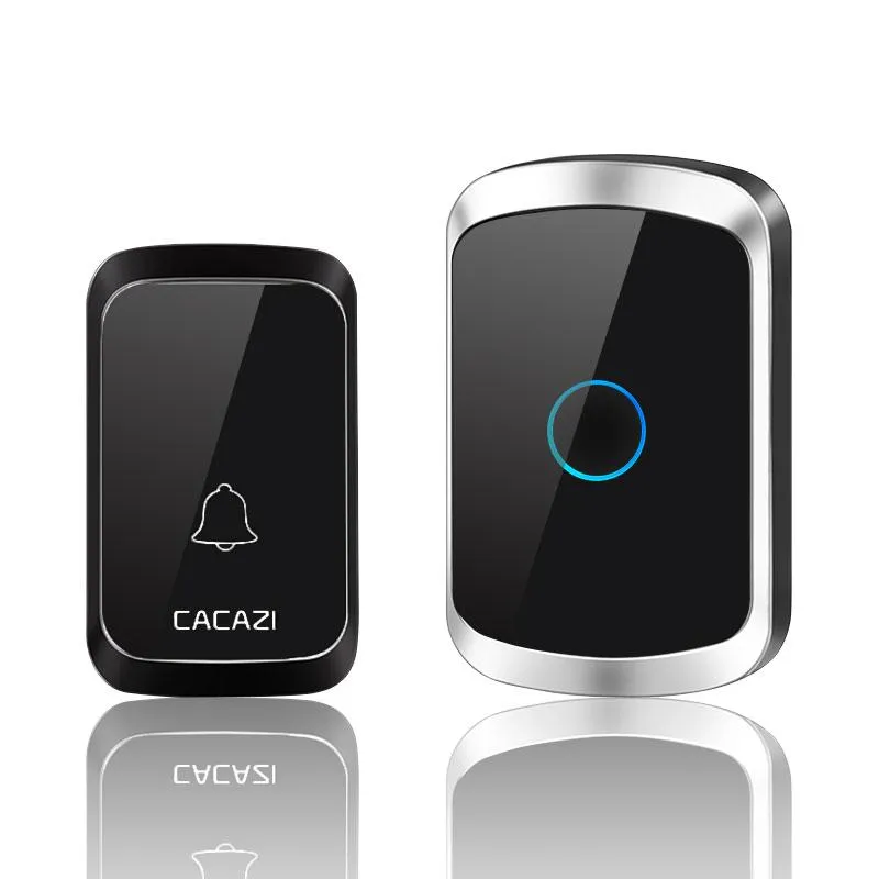 أجهزة الأبواب الأخرى كاكازي اللاسلكي جرس الباب مقاوم للماء 300M المدى LED المتلقي 58 الألحان الرقمية Home Ringbell Smart 220V