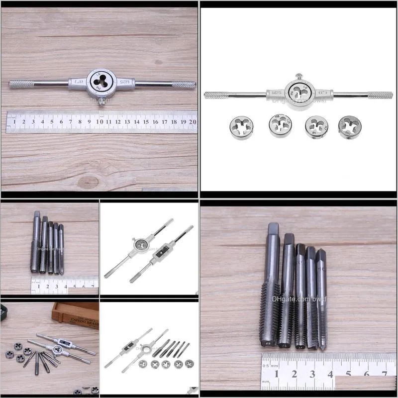 12pcs metric tap dies set nc screw thread plugs taps carbon steel hand screw taps thread cutting hand tools