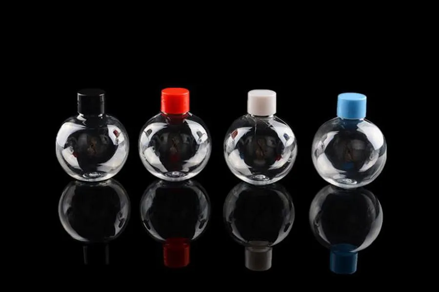 100ml rund liten glödlampa Cartoon Bottle Jar Nya plastbollsunderflaskor med färgstark skruvbeläggning