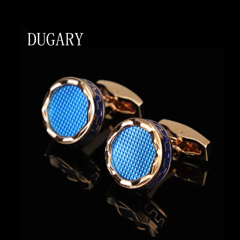 DUGARY Luxury shirt for men's Brand buttons cuff links gemelos High Quality round wedding abotoaduras Jewelry