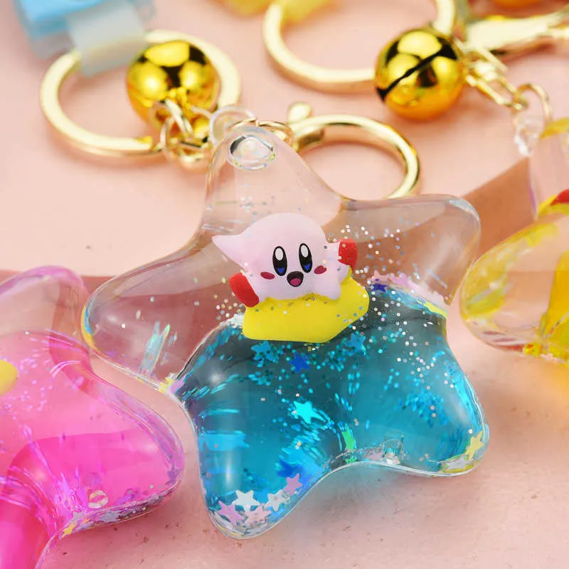 Womens Creative Five Pointed Star Resin Keychain Price Moving Liquid Quicksand Charm Bag Pendant Keyfob Accessory G1019 From Catherine010 1.82 DHgate.Com