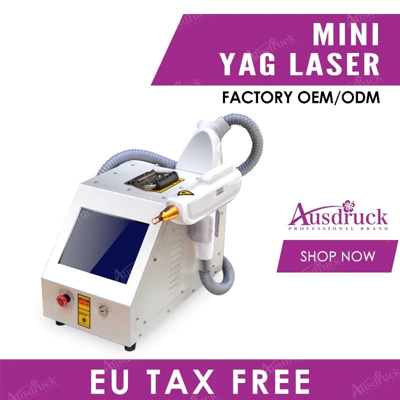Bezpłatne podatkowe Najwyższej jakości 2 Modele operacyjne Ekran YAG Laserowy Tatuaż Usuwanie Blizny Trądzik Usuwanie 1064NM 532NM 1320NM Maszyna