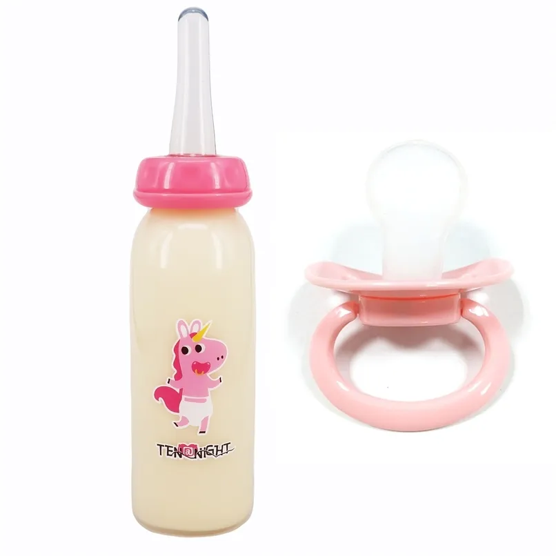 2p ddlg adulto bebê chupeta com garrafa adulta chupeta dummy e acessórios abdl unicorn impressão de garrafa de bebê mamilo pequeno espaço 211023