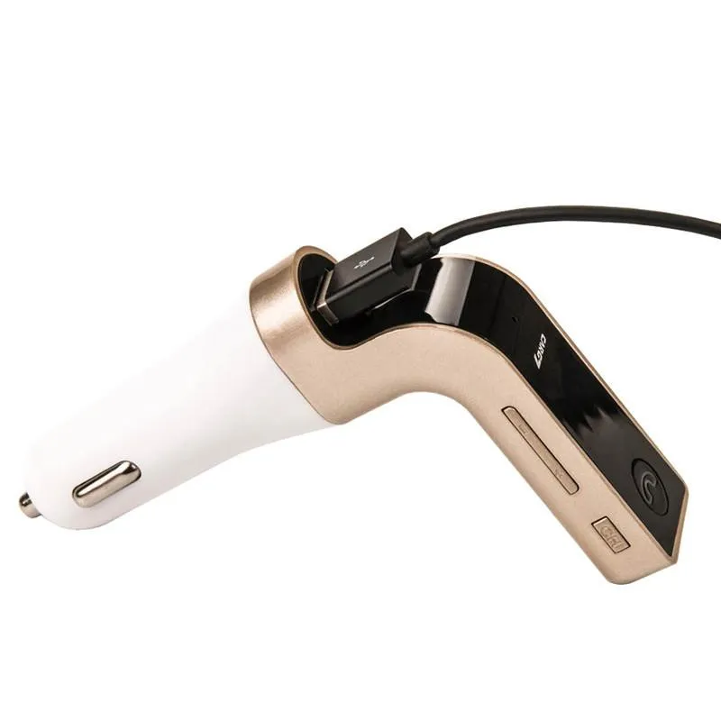 G7 Car Adapter FM Transmitters Bluetooth Hands Radio Adapters USB Output Charger with Retail Box