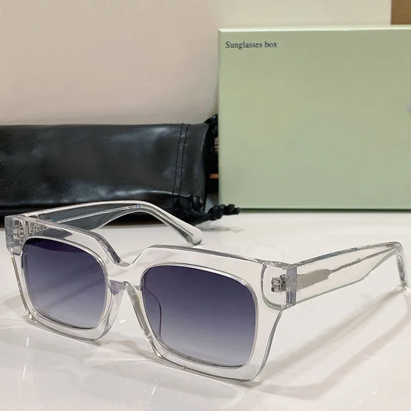 Kapalı Erkek Güneş Gözlüğü OW40001U Kadın Moda Klasik All-Match Kare Kare Şeffaf Siyah Beyaz Çerçeve FF Gözlükler Günlük Açık Dış Mekan Anti-UV400 Tasarımcı En Kalite