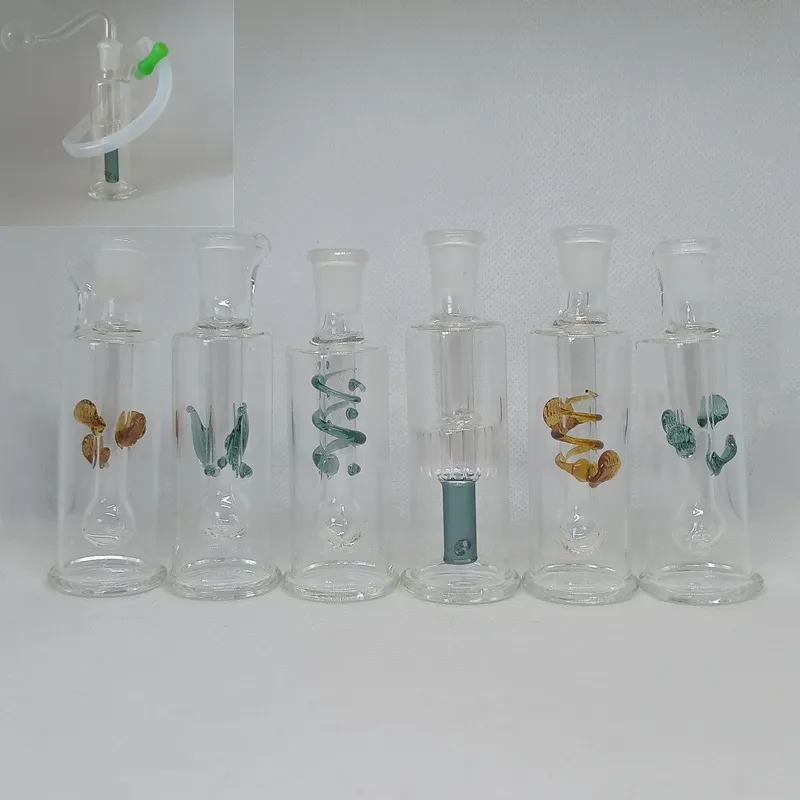 Mini Bong En Verre Set Percolateur Bongs À Eau Narguilé Avec 10mm Brûleur Tuyau Tuyau Drip Tip Huile Dab Rig Poignée Fumer Des Tuyaux Épais Pour Le Tabac Aux Herbes Sèches