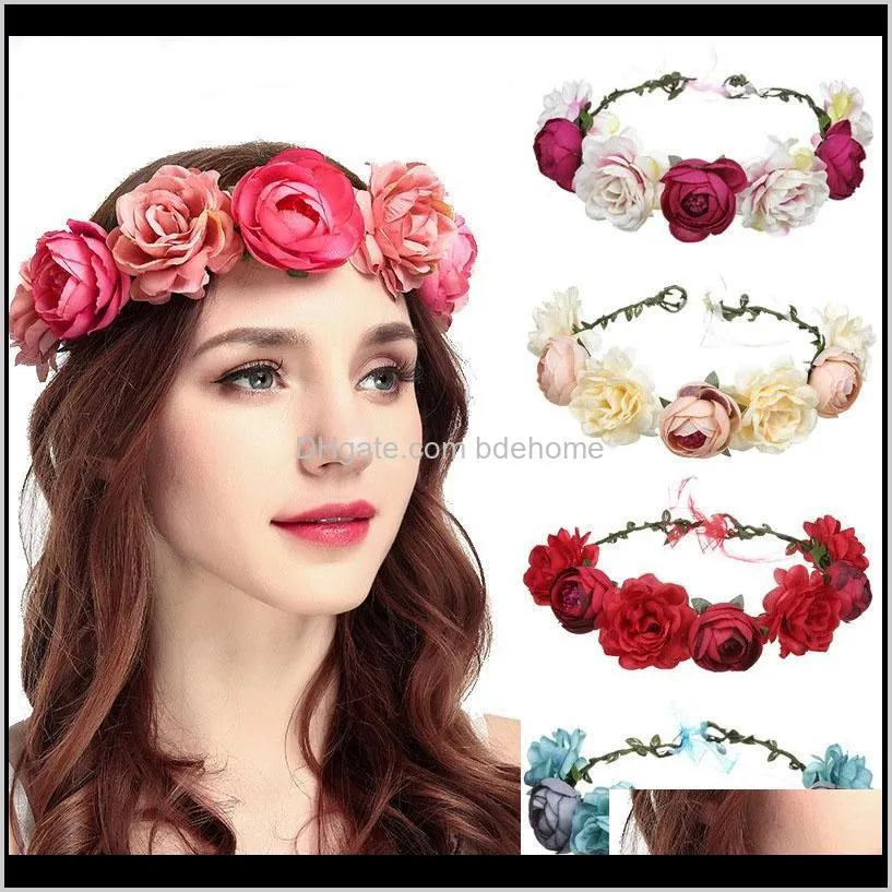 Andere haar sieraden drop levering 2021 verleidelijke high -end godin kranje yiwu fabriek China leverancier groothandel aangepaste chique hoofdband bloem bea