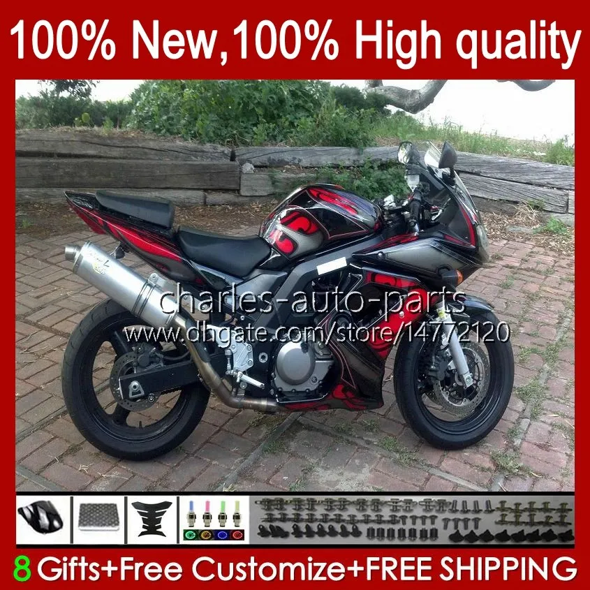 Ciało dla SUZUKI SV1000S SV650S SV-1000 03-13 30NO.22 SV1000 SV650 SV 1000 650 S 650S 1000S 03 04 05 06 07 08 SV-650 2003 2009 2010 2011 2012 2013 OEM OEM Błyszczący Czerwony Blk