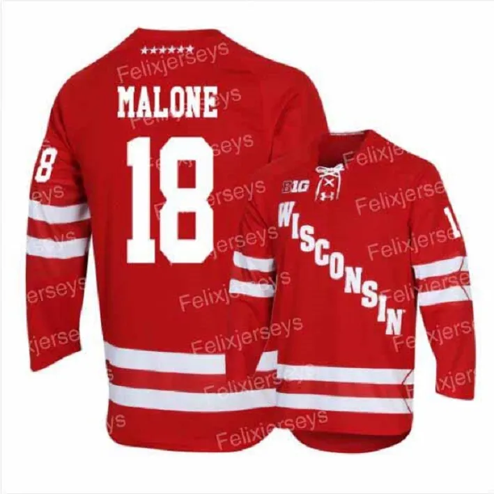 Wisconsin Badgers Hockey Jersey 8 Cole Caufield College NCAA 8 Joe Pavelski Ryder Donovan Seamus Malone Sean Dhooghe Badgers Daniel Linus 3 460 DHgate