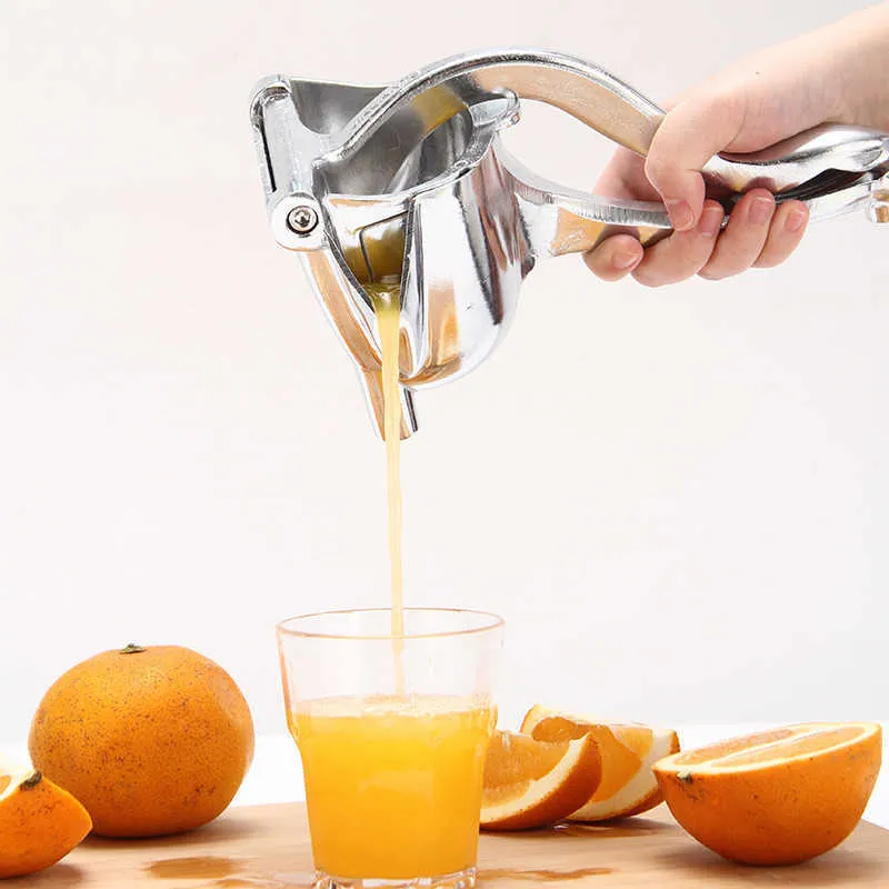 家庭用手動ジューススクイーザーアルミ合金手の圧力Rザクロオレンジレモンシュガー杖キッチンフルーツツール210628