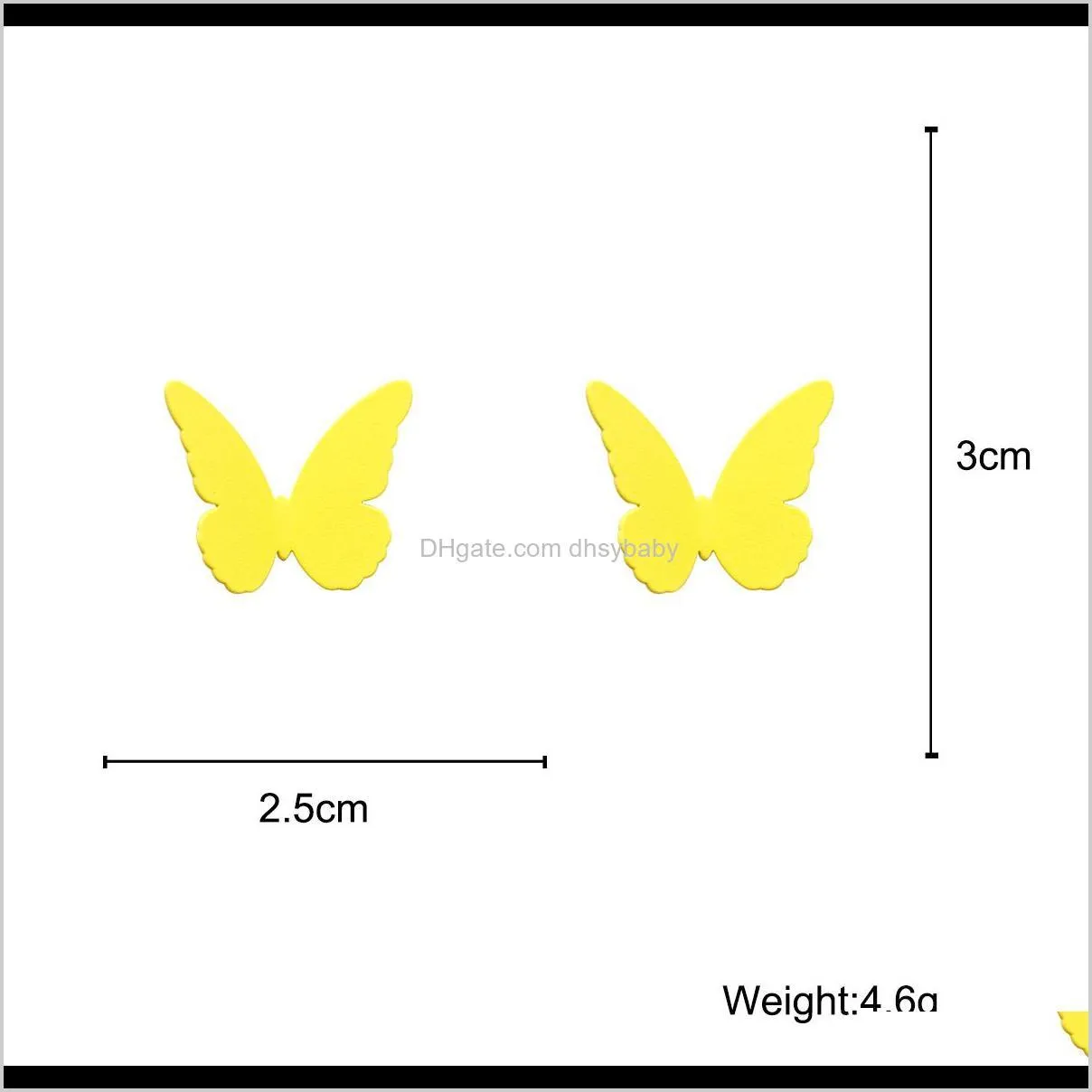Fashion Personality Colorful Butterfly Big Stud Earrings Painting Beautiful Earrings For Women Trendy Alloy Jewelry Gift