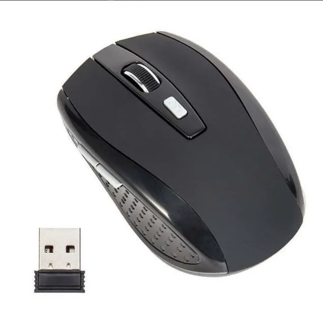 Souris optique sans fil USB 2402 MHz-2480 MHz Souris récepteur USB Sommeil intelligent Économie d'énergie pour ordinateur tablette PC ordinateur de bureau avec boîte blanche