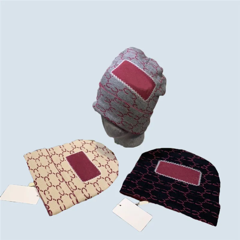 Loisirs hiver crâne casquettes pleine lettre imprimé unisexe Beanie hommes laine chaud tricoté casquette femmes en plein air épais Hip Hop chapeaux