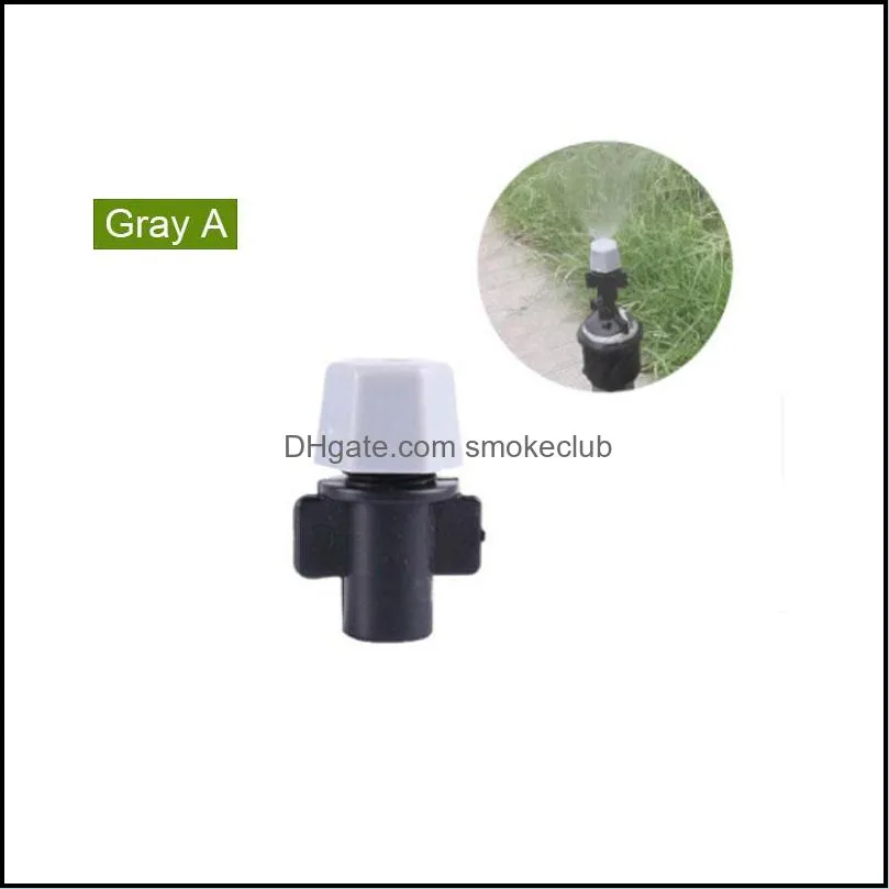 Watering Equipments 20PCS Single Head Gray Black Misting Sprinkler Micro Drip Sprayer Garden Atomizing Irrigation System Household Spray