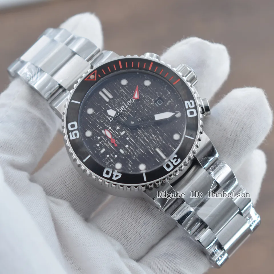HANPOSH Herenhorloge, 30 m, waterdicht, grote wijzerplaat, datum, chronograaf, kwartsuurwerk, roestvrij staal/leer/rubberen armband, elegant cadeau voor vader, vrienden, Vaderdag, 0344-donker zwart