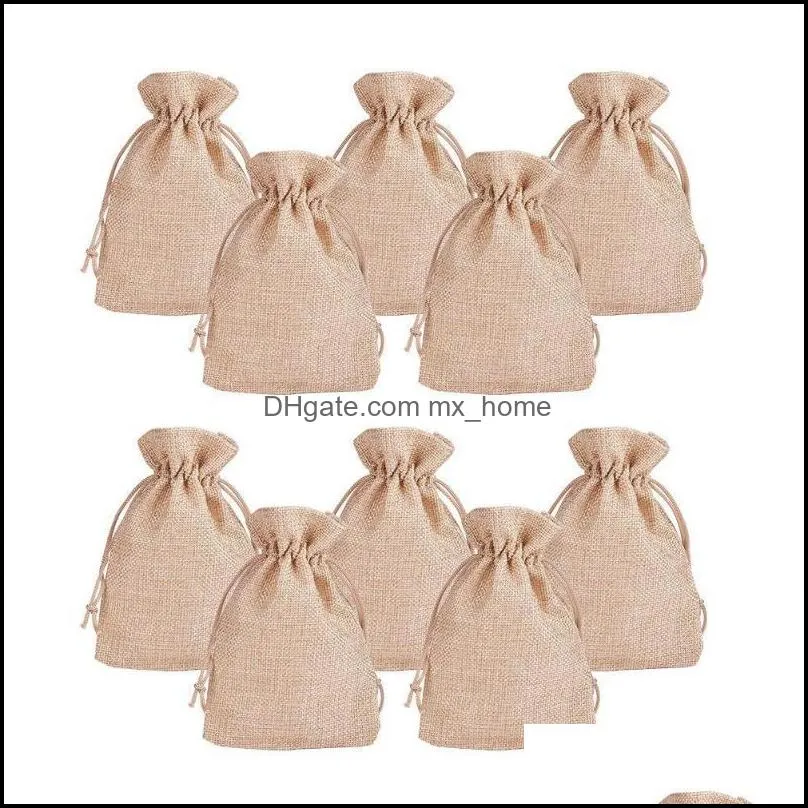 Hanging Baskets 20Pcs/Set Linen Drawstring Storage Bags For Jewelry Gift Foods Packing