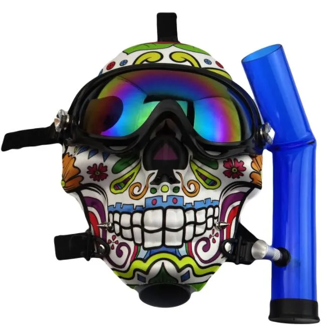 Тип черепа кальян Силиконовая маска бонг с акриловой трубной водой аксессуары для курящих