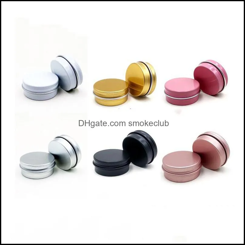 Aluminum Tin Jars with Screw Lids 15ml 0.5oz Round Bottle Cans Empty Cosmetic Containers for Lip Balm, Lotion, Cream, Mask RRD7327