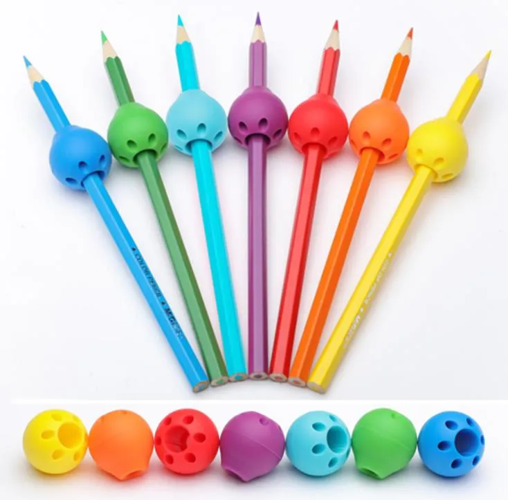 Accessori per la scrivania Pencil Holder Grip Bambini Pen Grips TPR Pencil-Grips Strumento di correzione Aid per bambini Forniture scolastiche SN2813