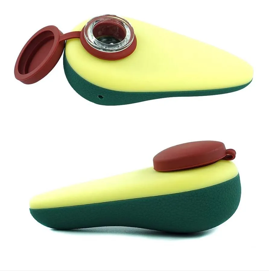 Avocado Fumatori Pipa a tenuta stagna Narghilè bong cera tabacco bar pipa ad acqua in silicone Accessori per fumo