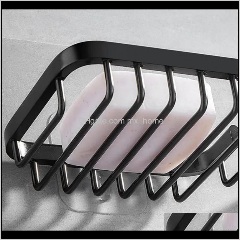 bathroom wall-mounted soap dish, for shower wall, dish with hook kitchen bar,strong anti-rust rack(1 pcs) dishes