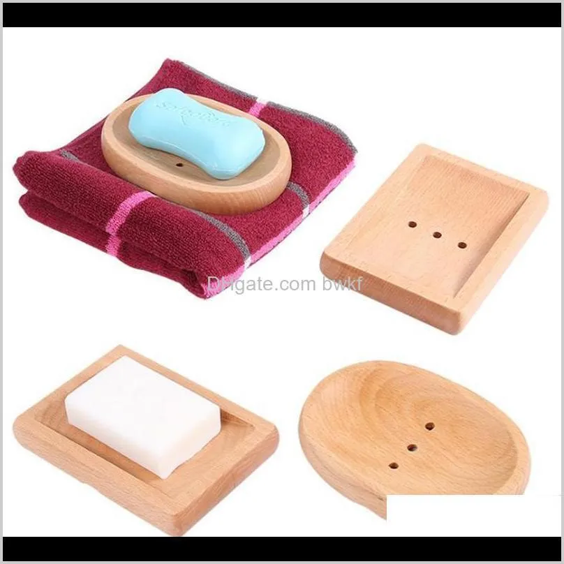 natural wooden soap dishes bathroom shower storage rack solid portable wood drain soap tray new arrivel da257