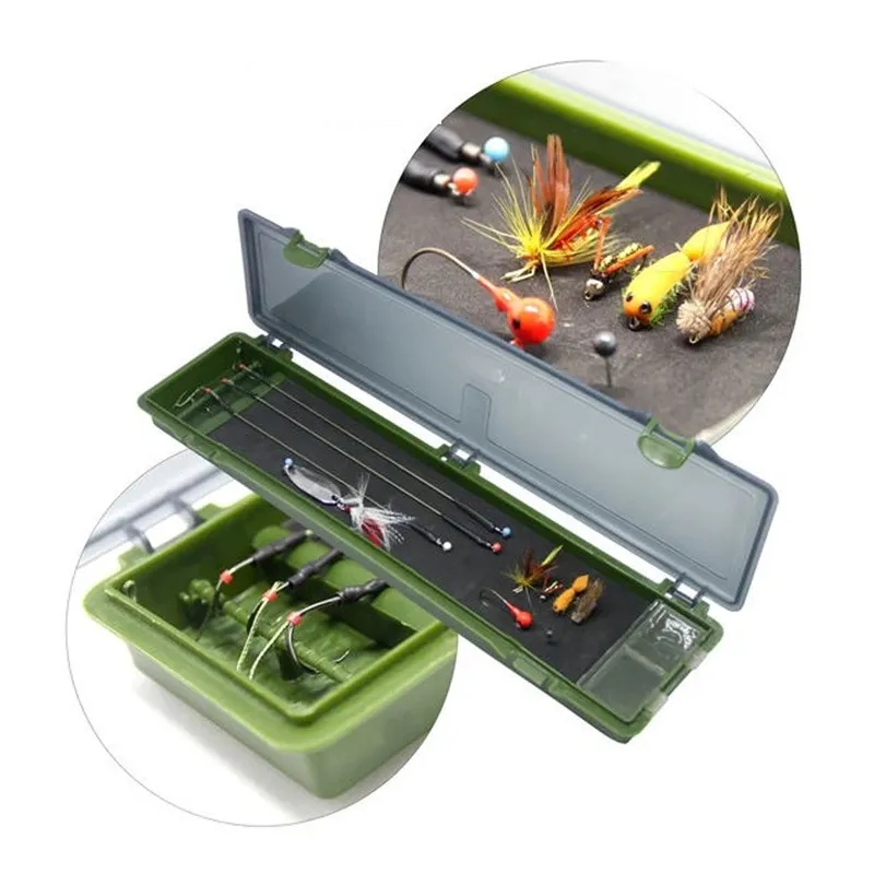 Carpa acessórios de pesca caixa de armazenamento caixa de pesca de carpa caixa de equipamento de cabelo com pinos carpa pesca cabelo plataforma wallet 535 z2