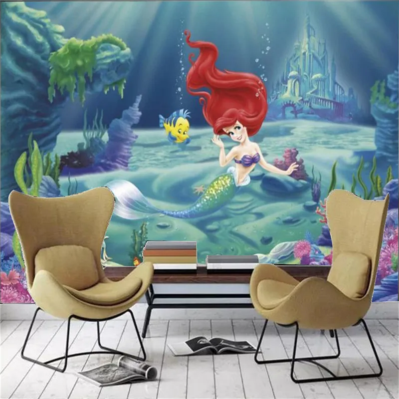 3D caracteres wallcovering papel de parede sexy sereia sala de estar quarto quarto decoração moderna parede mural cobrindo papéis de parede