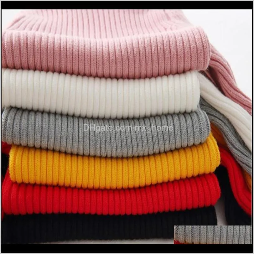 liligirl baby girls winter turtleneck sweater colthes autumn boys children clothing pullover knitted solid kids sweaters 201103