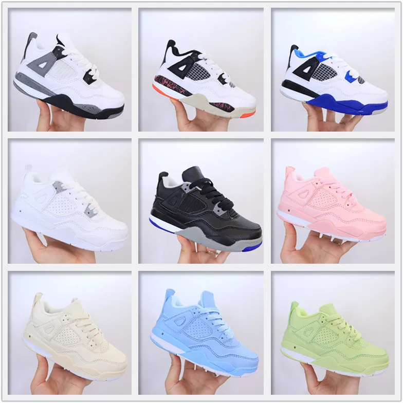 Infant 4s White Cement Kids Basketball Shoes Alternate For Love Of The Game NewBorn Toddlers Children Outdoor Sports Sneakers boy girls Trainers