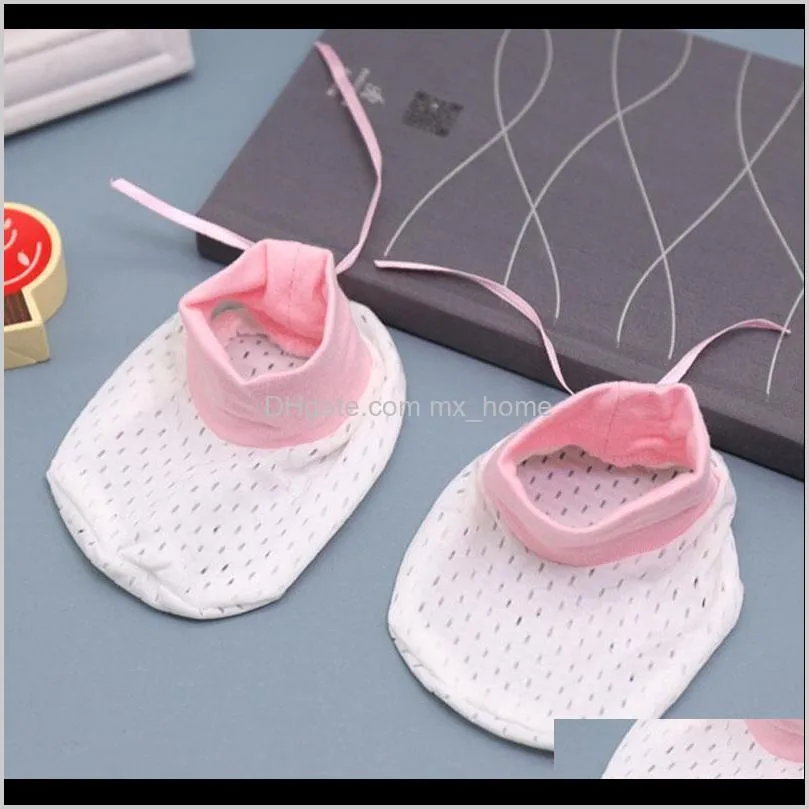 new fashion baby summer breathable net anti scratching gloves newborn protection face scratch mittens foot covers