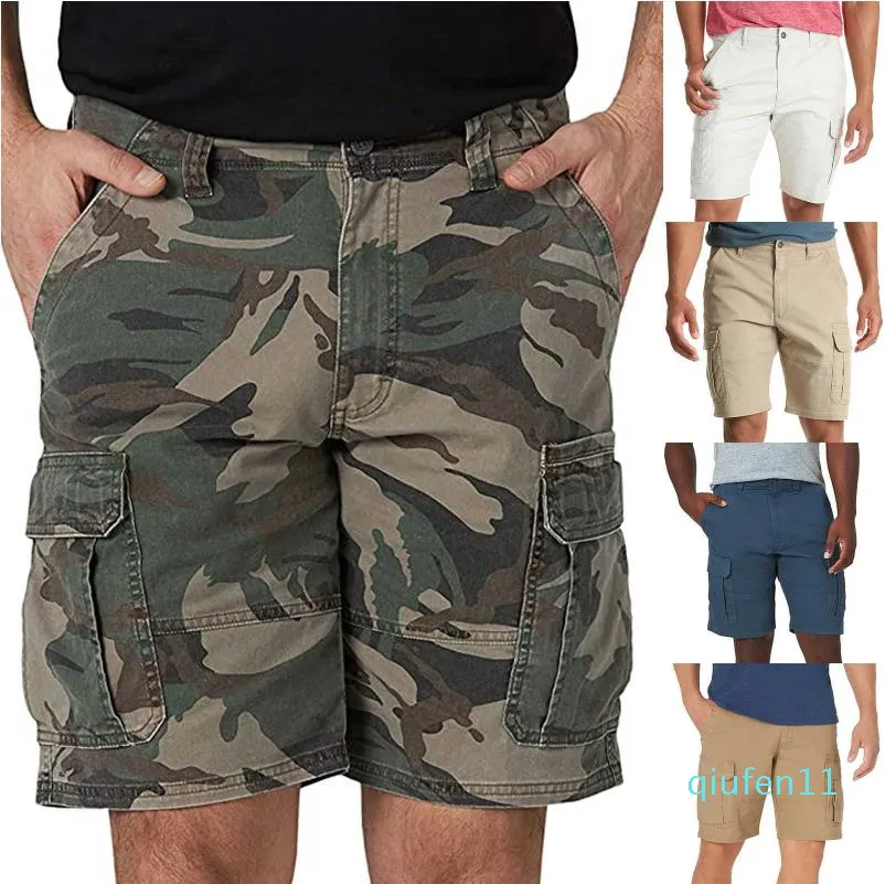 Homens militares Carga Shorts Exército Camuflagem Tactical Jogadores Homens de Algodão Solto Trabalho Casual Calças Curtas Plus Size