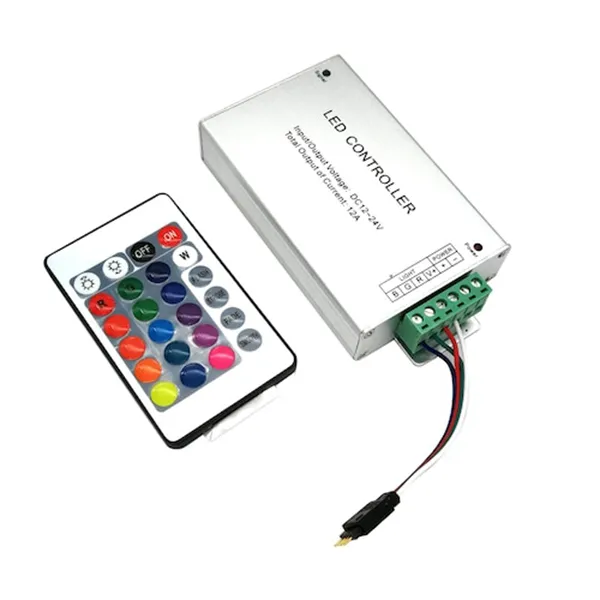 RGB LEDストリップのためのZDM DC12V-24V 12A IRのアルミニウムシェルのリモートコントローラー